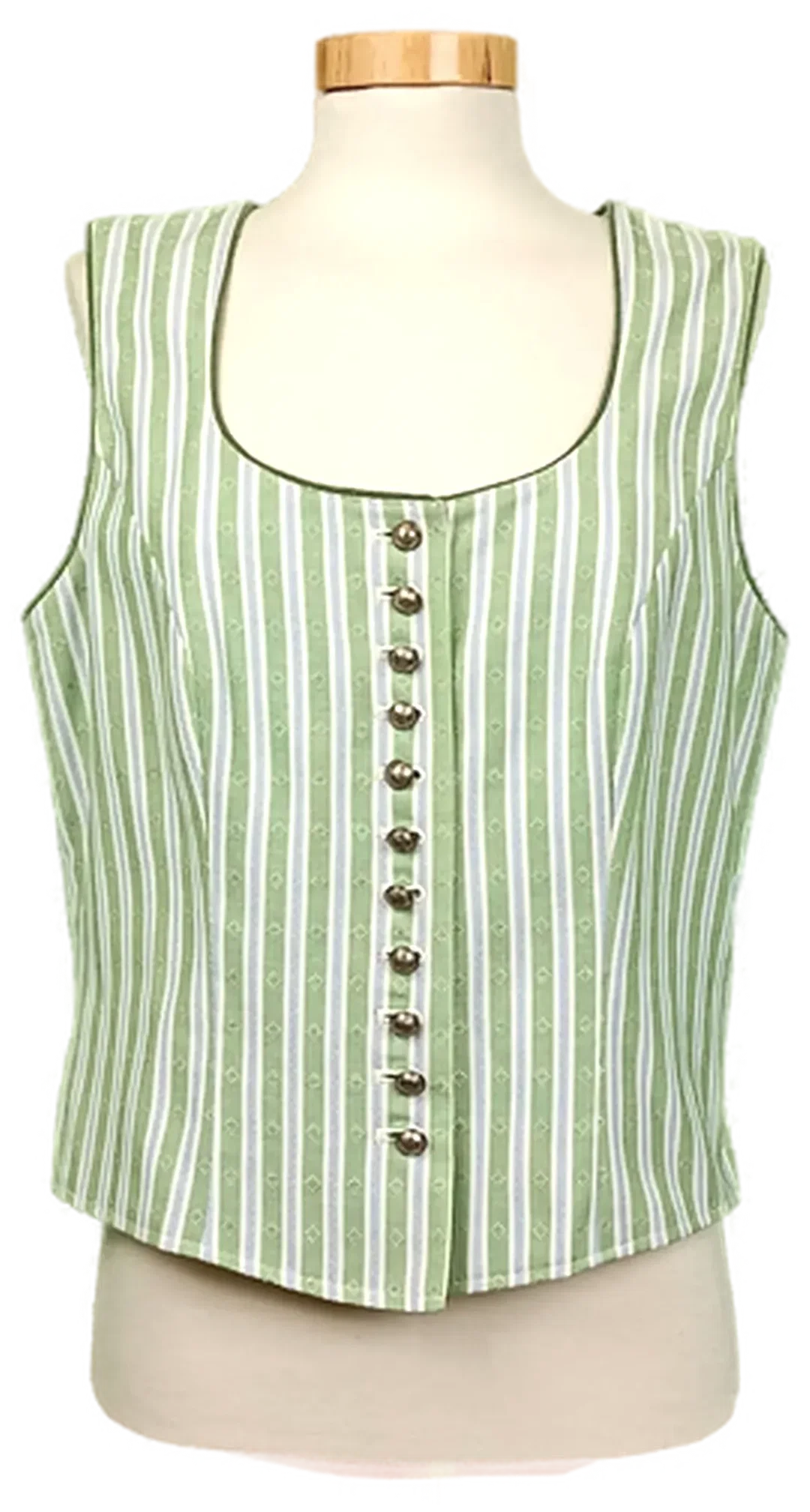 h.moser Damen Trachtgilet grün/blau Gr. L – Bild 1