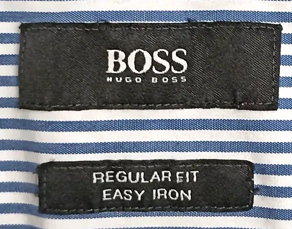 Hugo Boss Kurzarmhemd weiß/blau gestreift Gr. L – Bild 4