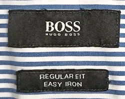 Hugo Boss Kurzarmhemd weiß/blau gestreift Gr. L - Bild 4