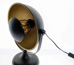Retro Tischlampe Industrie-Stil schwarz/gold ca. 40cm - Bild 5