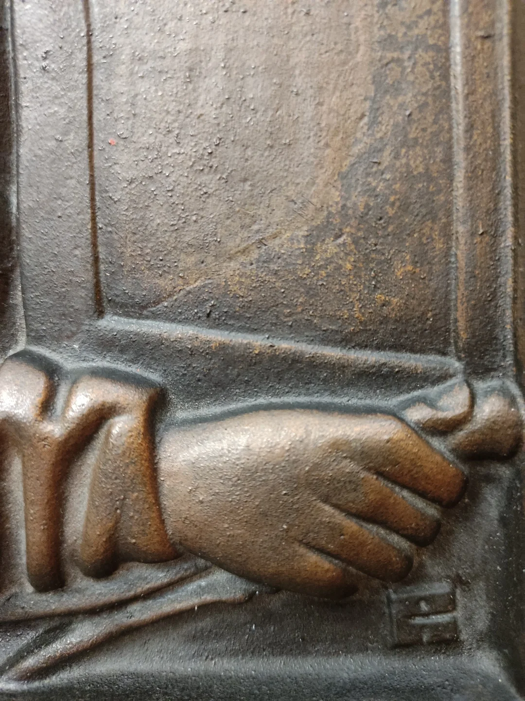 Gusseisenbild 'Der Fenstergucker' von Anton Pilgram 23x18cm | Historisches Detail – Bild 5
