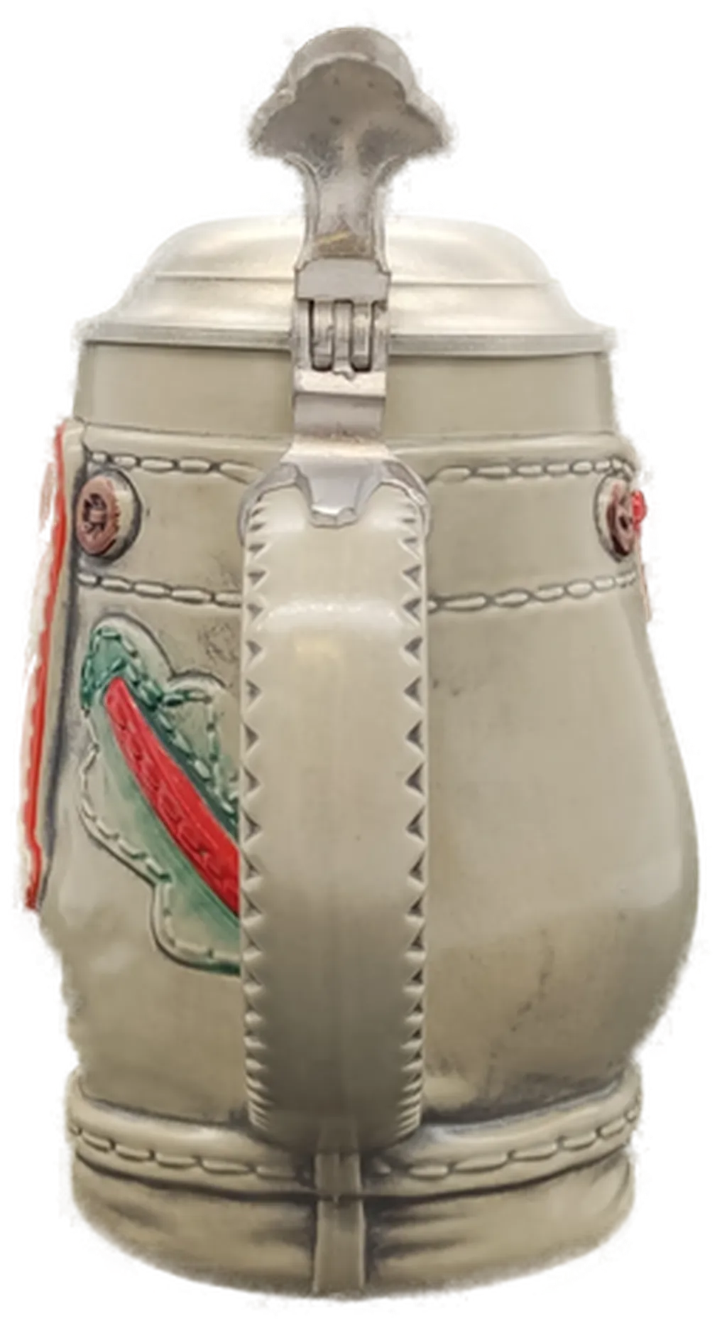 Gerz Bierkrug mit Zinndeckel - 16cm Höhe – Bild 3