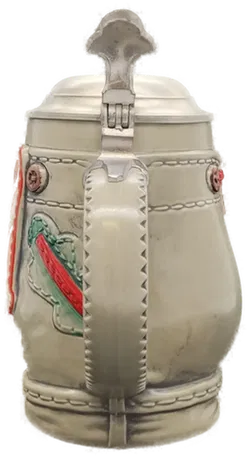 Gerz Bierkrug mit Zinndeckel - 16cm Höhe - Bild 3