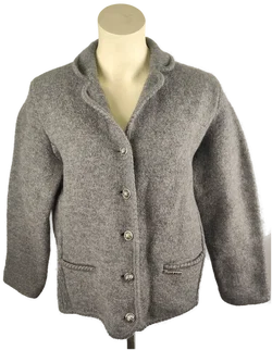 Damenjacke aus Mischfaser in Grau | Herbstlicher Stil