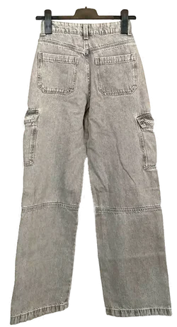 H&M Divided Damen Cargo Jeans grau Gr. EUR 32 / XS - Bild 2
