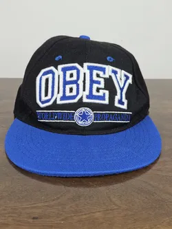 OBEY Snapback Kappe, schwarz/blau - Bild 2