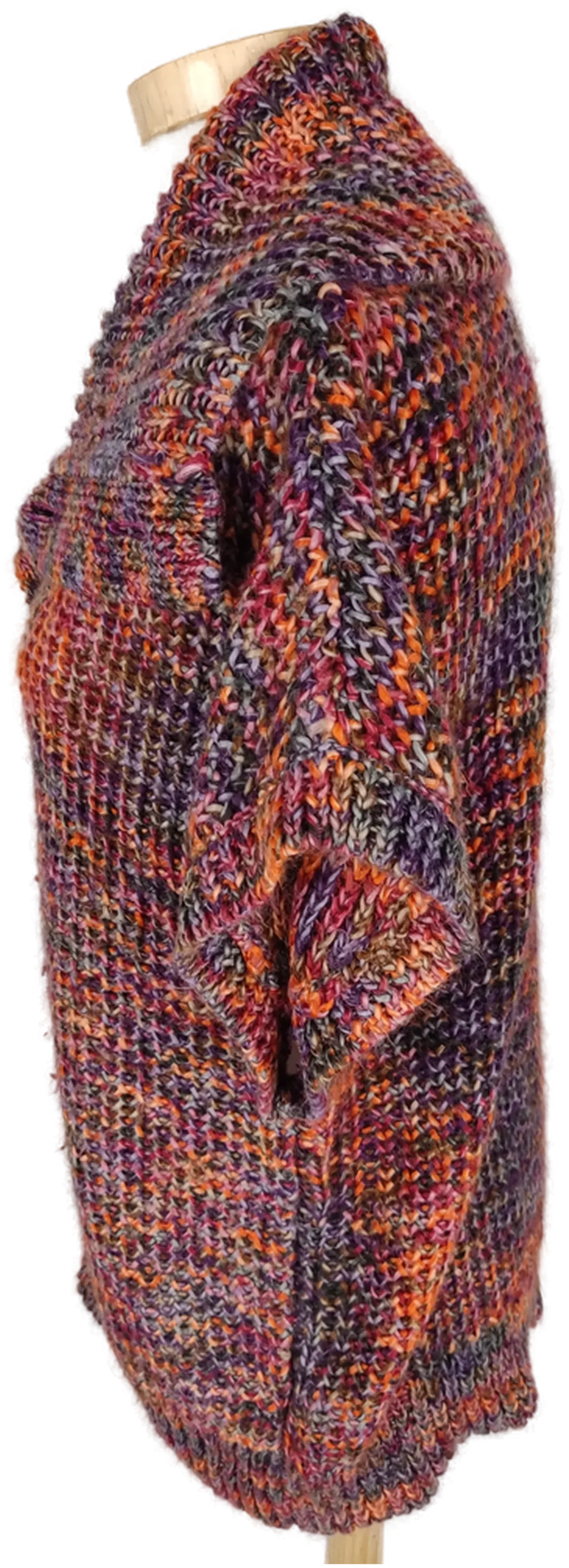 Weste "Outfit Classic", kurzarm mit Kragen, bunt, gestrickt, Größe 46 – Bild 5