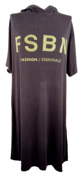 Longshirt 'FB Sister', kurzarm mit Kapuze, schwarz mit Audruck, Größe L - Bild 1