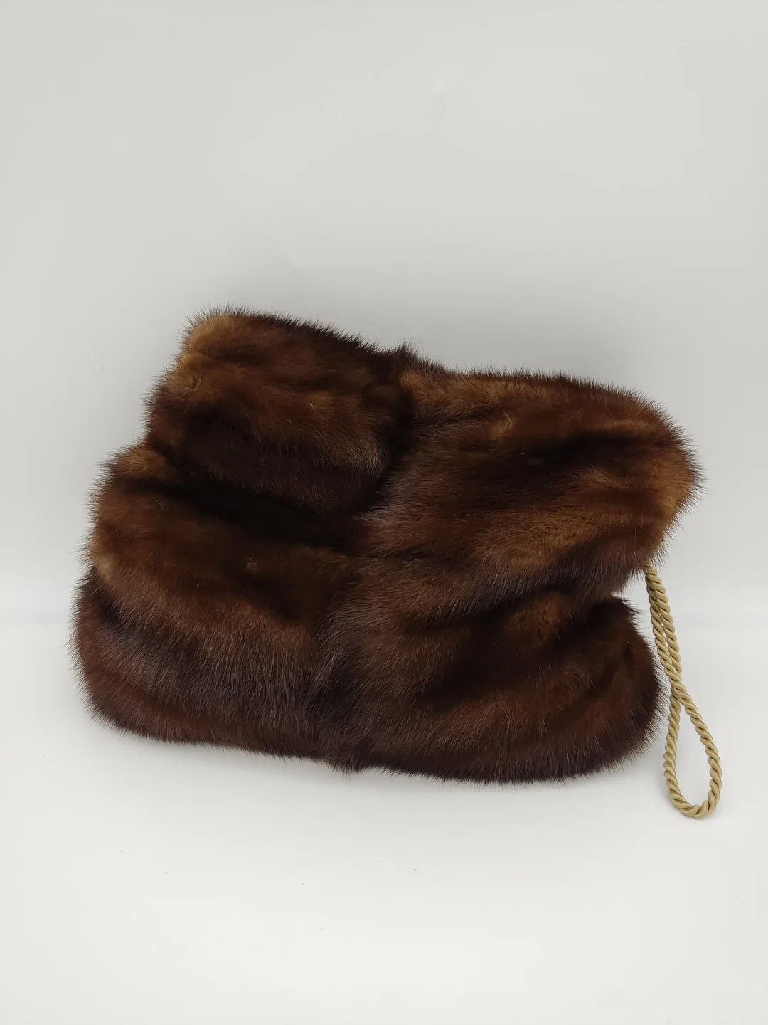 Vintage Damen Pelzmuff / Handwärmer braun – Bild 2