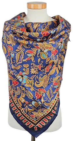 Sinar Pagi- Damen Seidentuch - dunkelblau - Bild 2