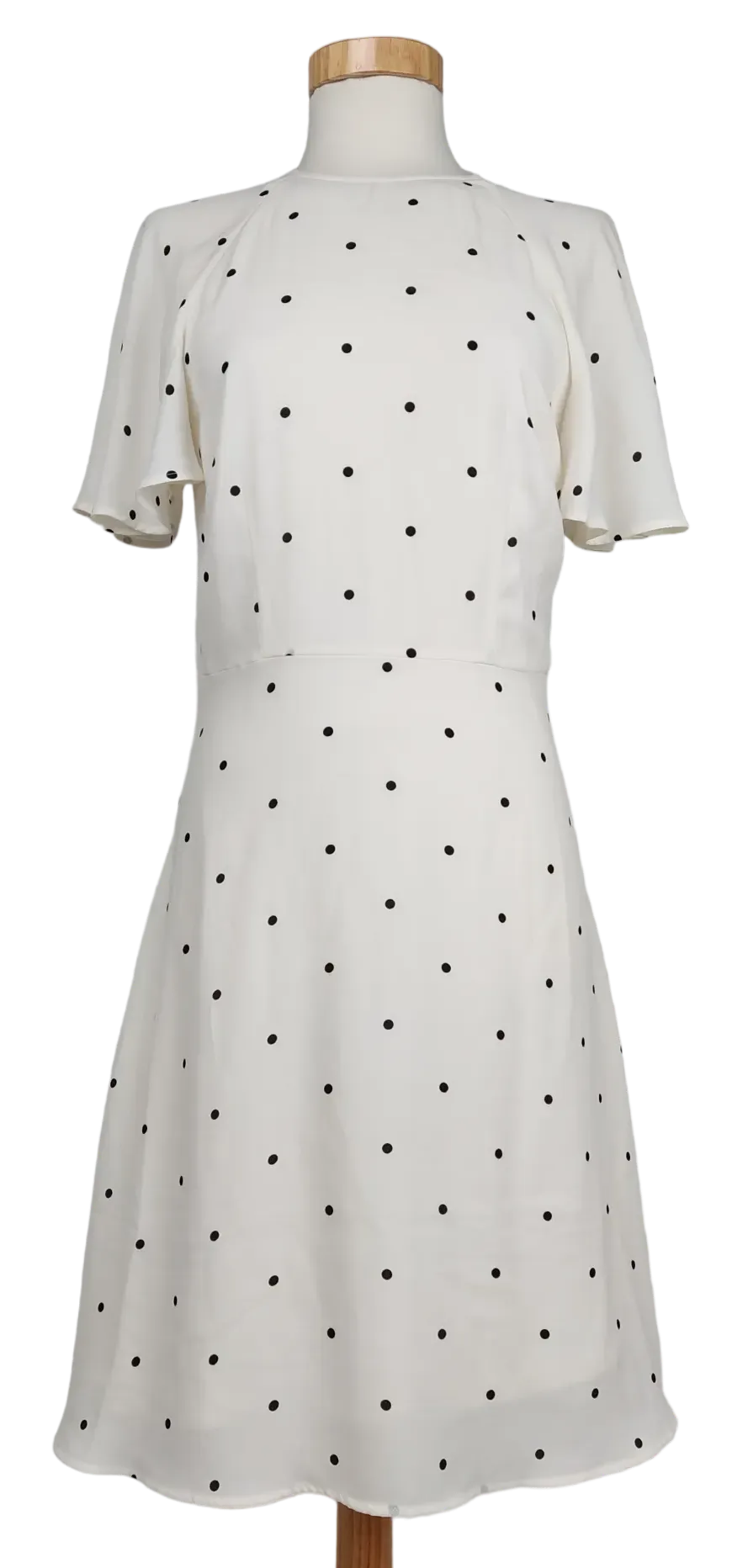 H&M Damen Midikleid, weiß - Gr. S - Bild 1