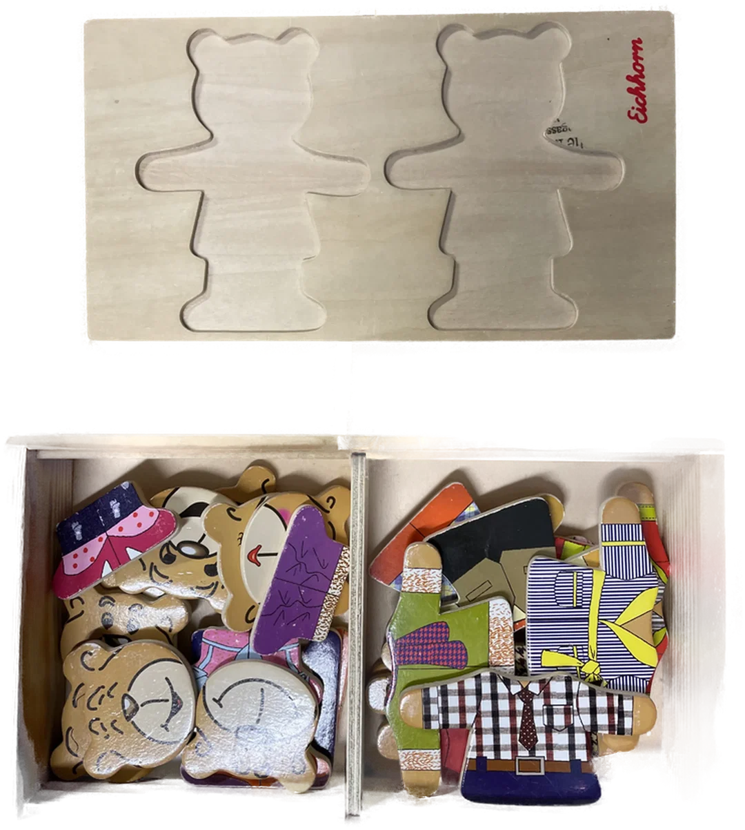 Ankleide Puzzle Bären aus Holz - ab 3 Jahren – Bild 2