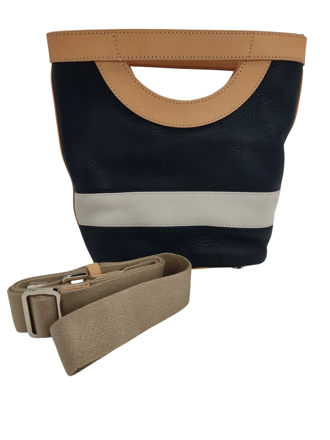 Max V. Kœnig Damen Handtasche, marine/weiß/creme - klein - Bild 4