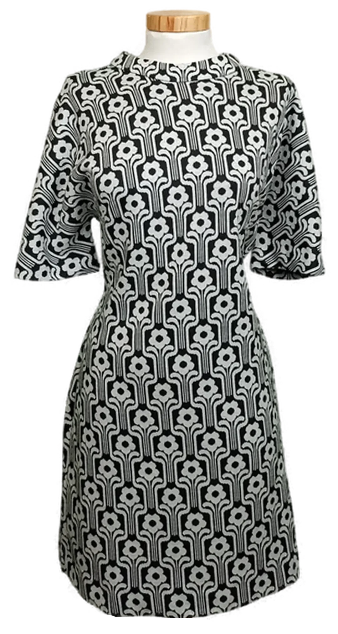 Desigual Damen Midikleid schwarz/weiß geblümt Gr. XL - Bild 1