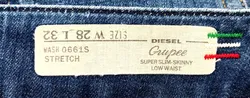 DIESEL Damen Jeans stretch, blau - Gr. 28 - Bild 3