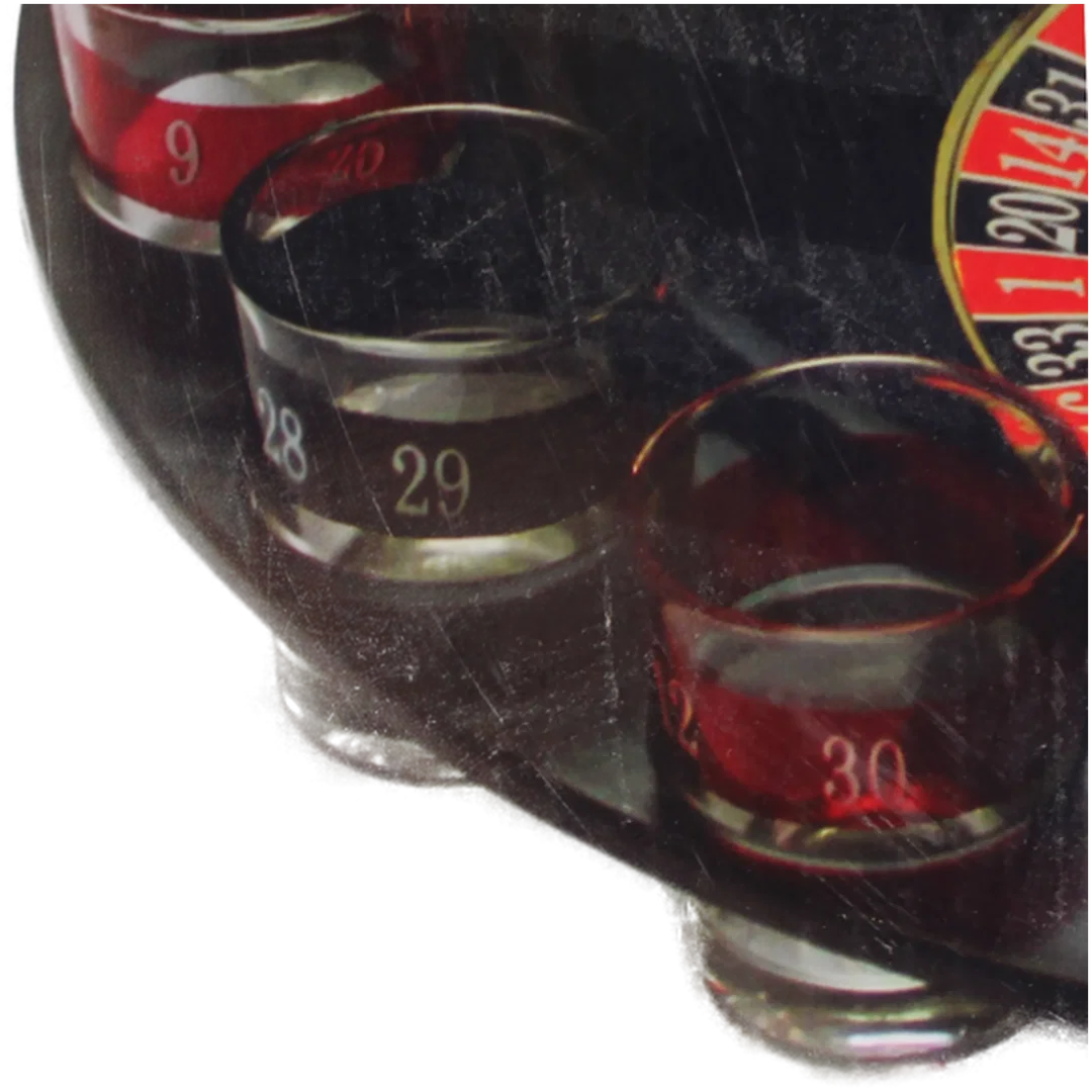Trinkspiel Roulette – Drinking Game – Partyspiel mit Roulette & 16 Schnapsgläsern, Original Karton – Bild 3