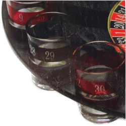 Trinkspiel Roulette – Drinking Game – Partyspiel mit Roulette & 16 Schnapsgläsern, Original Karton - Bild 3