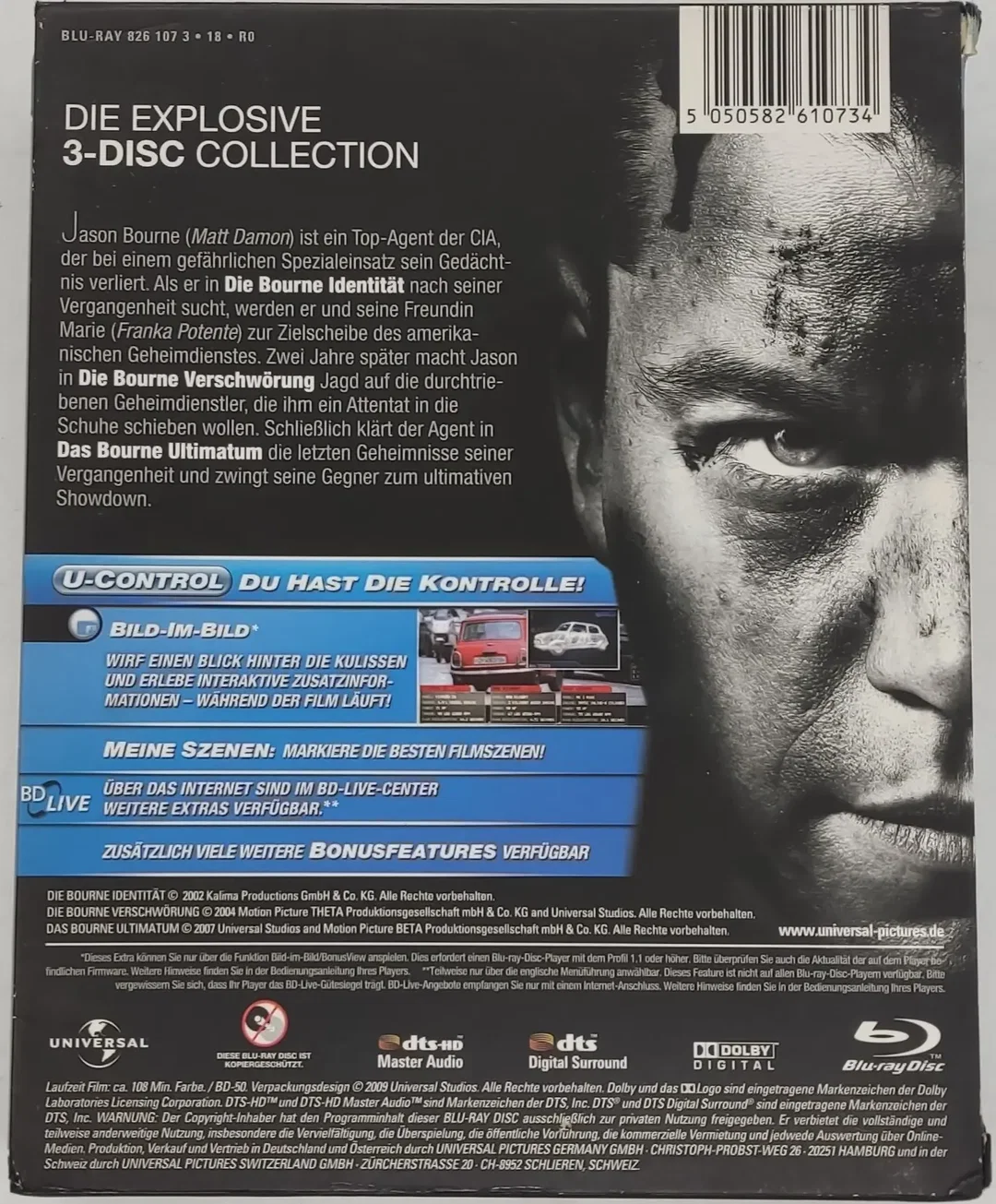 Blu-Ray 3 Disc's Die Ultimative Bourne Collection 3- Disc Edition mit Matt Damon, ...... – Bild 3