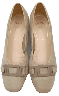 ara Damenpumps Rauleder beige Gr. 38,5 - Bild 5