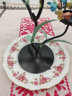 Porzellan-Teller Seltmann Bavaria  Blumen-Kerzenhalter  | DIY-Schatz - Bild 8