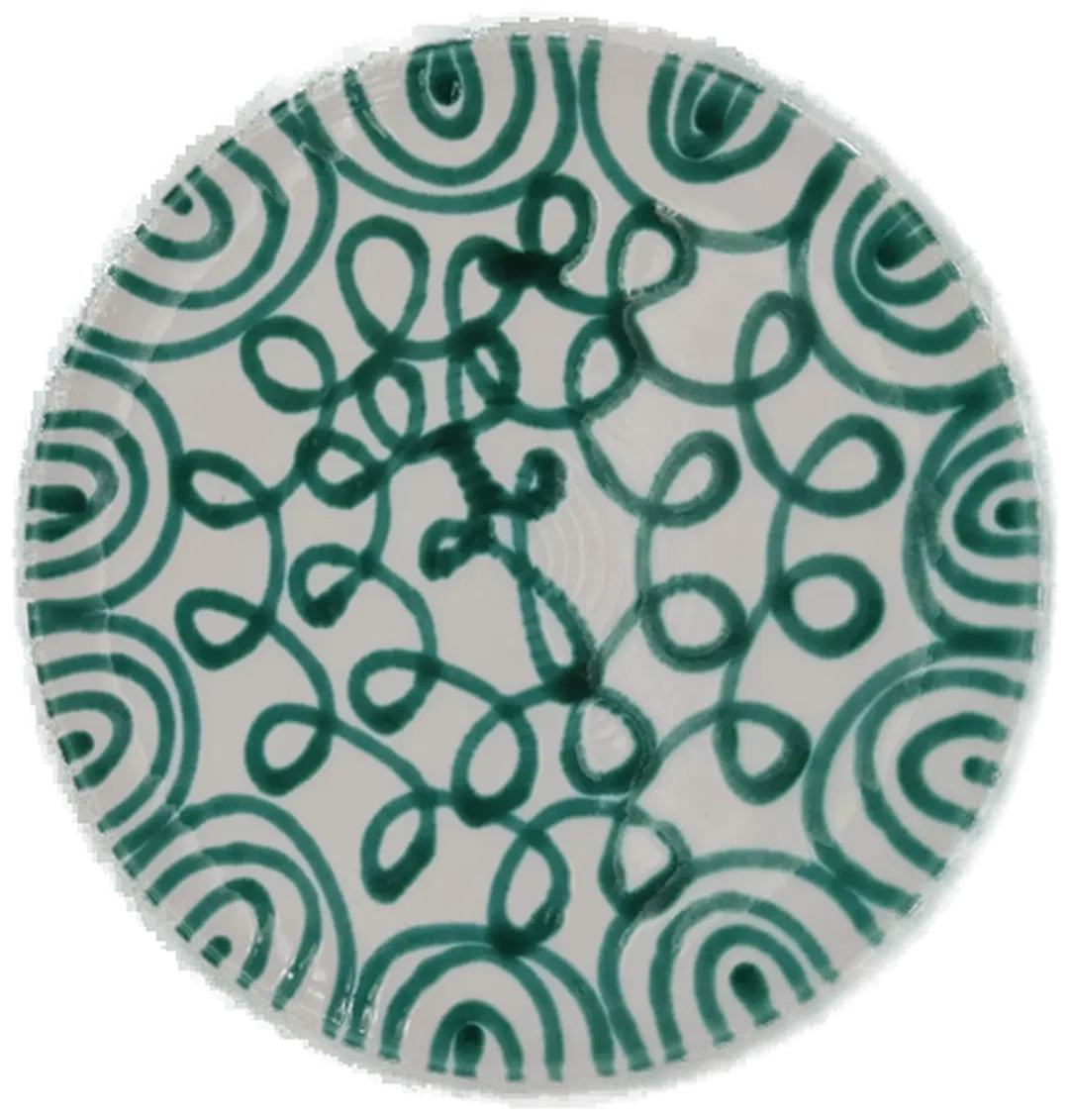 Gmundner Keramik, grüngeflammt, Teller 30 cm - Bild 1