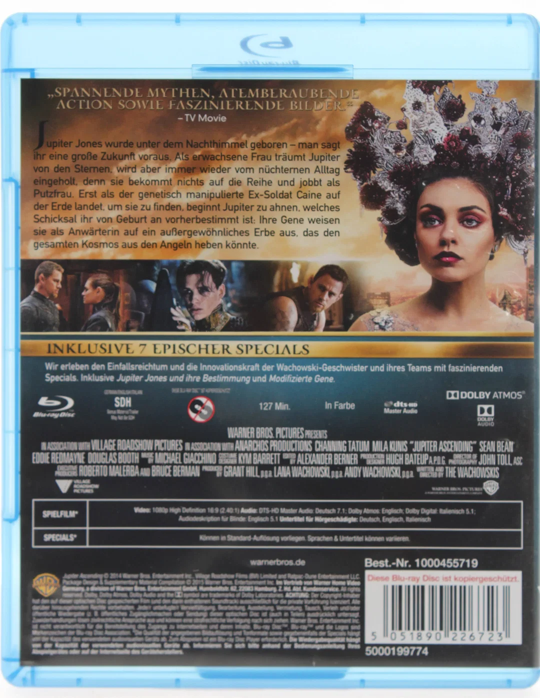 Blu Ray "Jupiter Ascending – Science-Fiction – FSK 12 – Channing Tatum & Mila Kunis – Bild 2