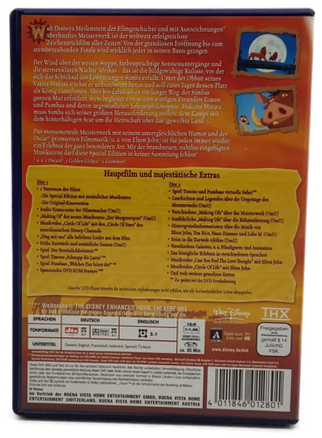 DVD 2 Disc's Disney "Der König der Löwen" Special Edition – Bild 2