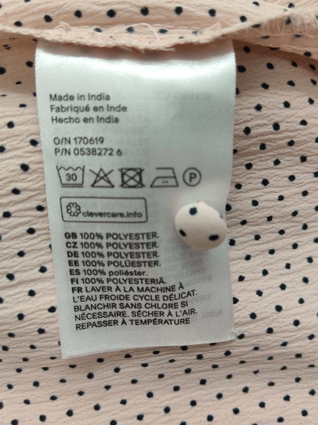 Damenbluse H&M Gr. M Gepunktet | Leicht & Luftig – Bild 5