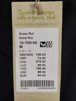 Gudrun Sjödén Damen Kleid schwarz - M / 38 - Bild 4