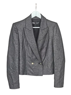 ZARA Damen Blazer, silber - Gr. M