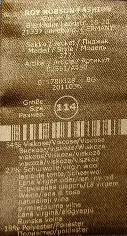 Roy Robson Herren Sakko grau Gr. 114 - Bild 6