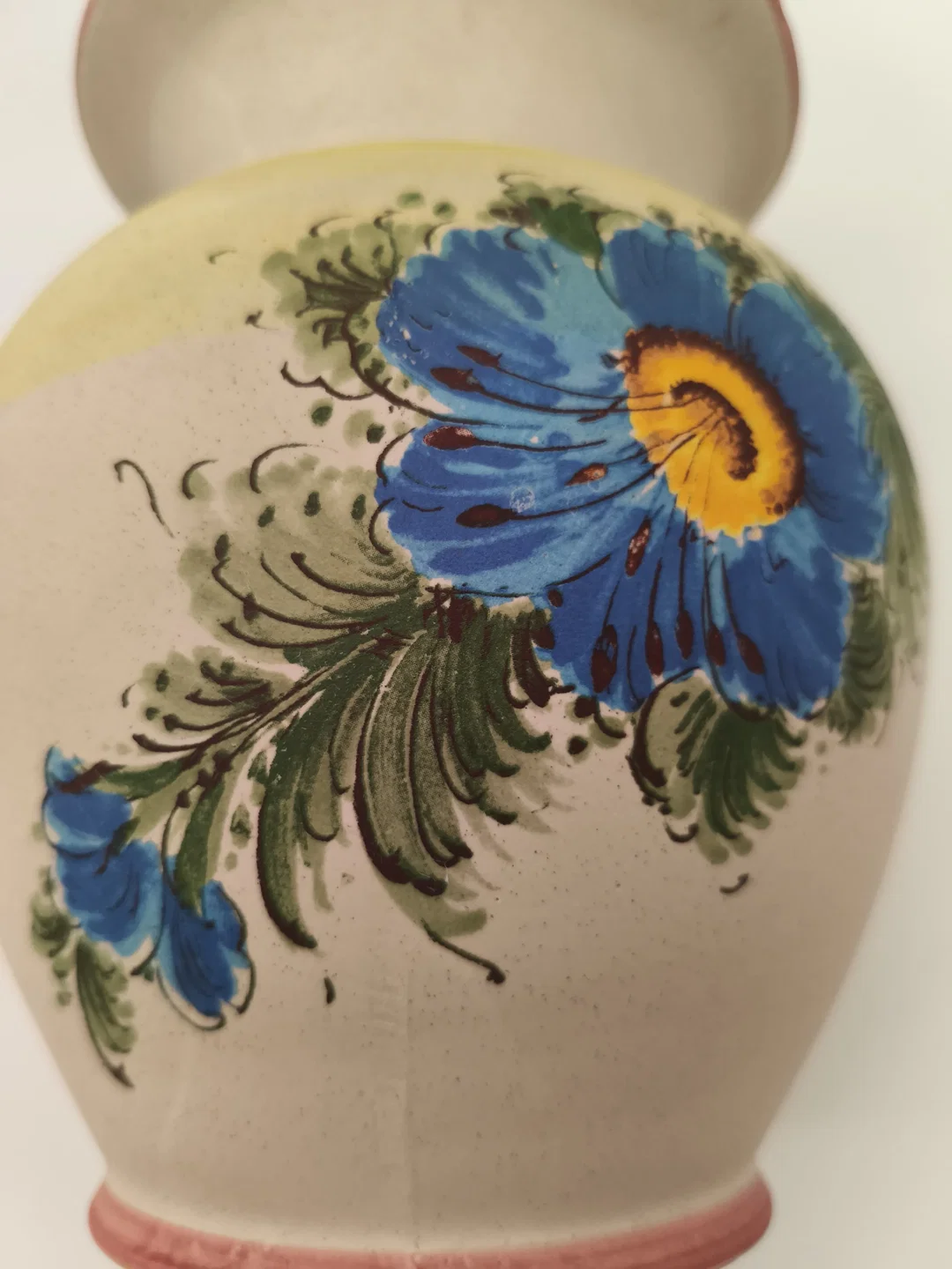 grosse Vase Ton, bemalt – Bild 2
