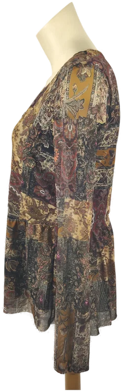 Desigual Damen-Langarmshirt Gr. 34 Geblümt | Boho-Charme – Vorschau 2