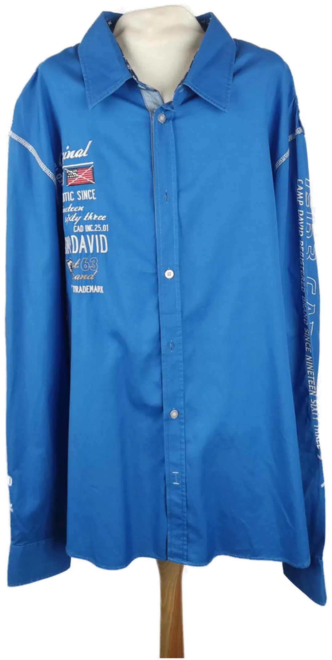 Camp David Herren Hemd blau - XL/52 - Bild 1