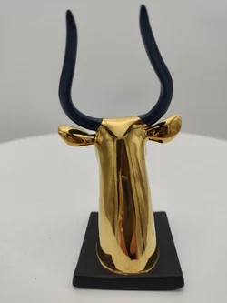 Goldener Sacred Cow Porzellan & Zertifikat von Franklin Mint | Limitierte Rarität - Bild 4
