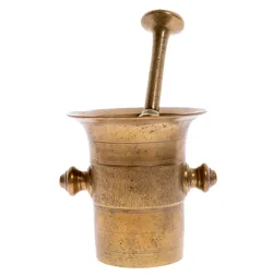 Vintage Apotheker Messing Mörser mit Stößel - Bild 3