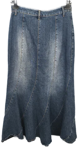 langer Jeansrock, Gr. 34, Westernlook - Bild 2