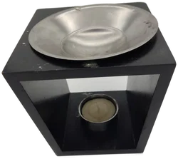 Duftöllampe 4tlg., schwarz/weiß, Größe ca. 12 x 12 x 9 cm - Bild 2