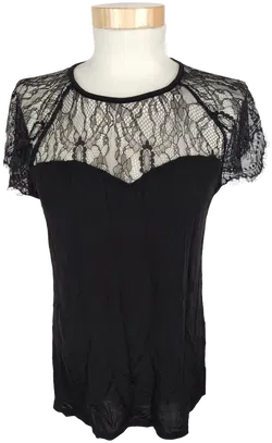 Schwarzes Spitzent-Shirt, Gr. S, hochwertige Qualität - Bild 1