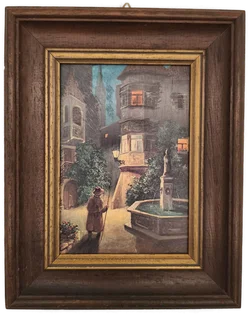 2 kleine Dekobilder mit Holzrahmen, Vintage - Bild 3