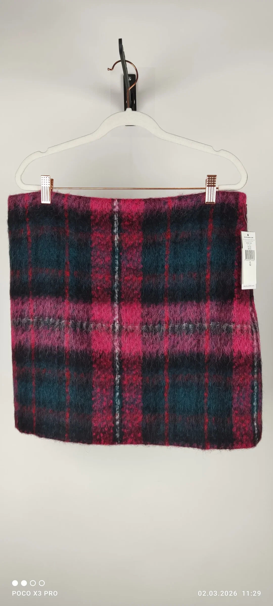 Mini-Bleistiftrock Lauren Ralph Lauren Mohair Gr. 44 Kariert | Neu Mit Etikett - Bild 4