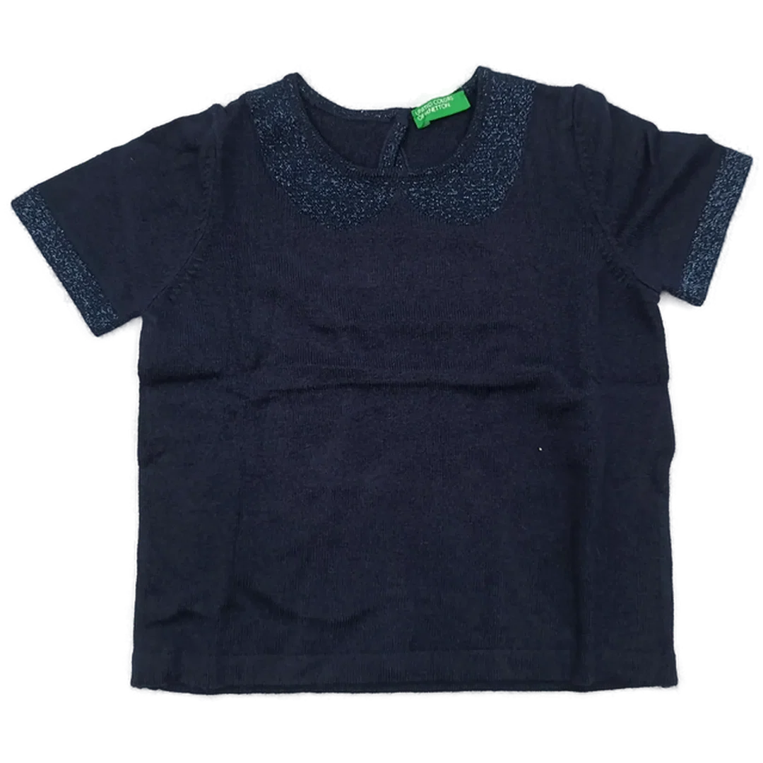 United Colors of Benetton Kindershirt dunkelblau Gr. 2Y - Bild 4