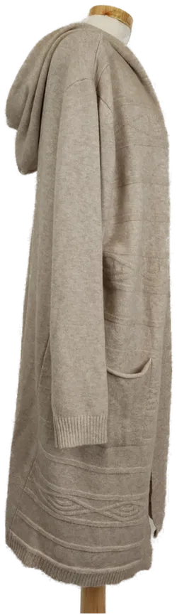 Anny Damenweste lang mit Kaputze beige - XL/42 - Bild 3