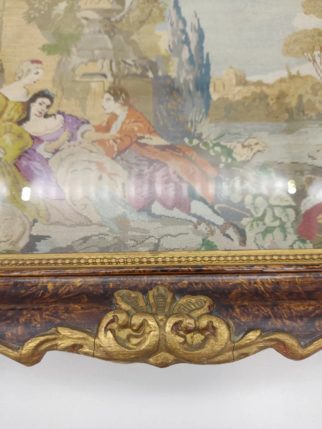 Vintage Bilderrahmen mit Stickbild – Bild 3