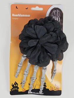 Halloween Zubehör #5 "Haarklammer Skeletthand"