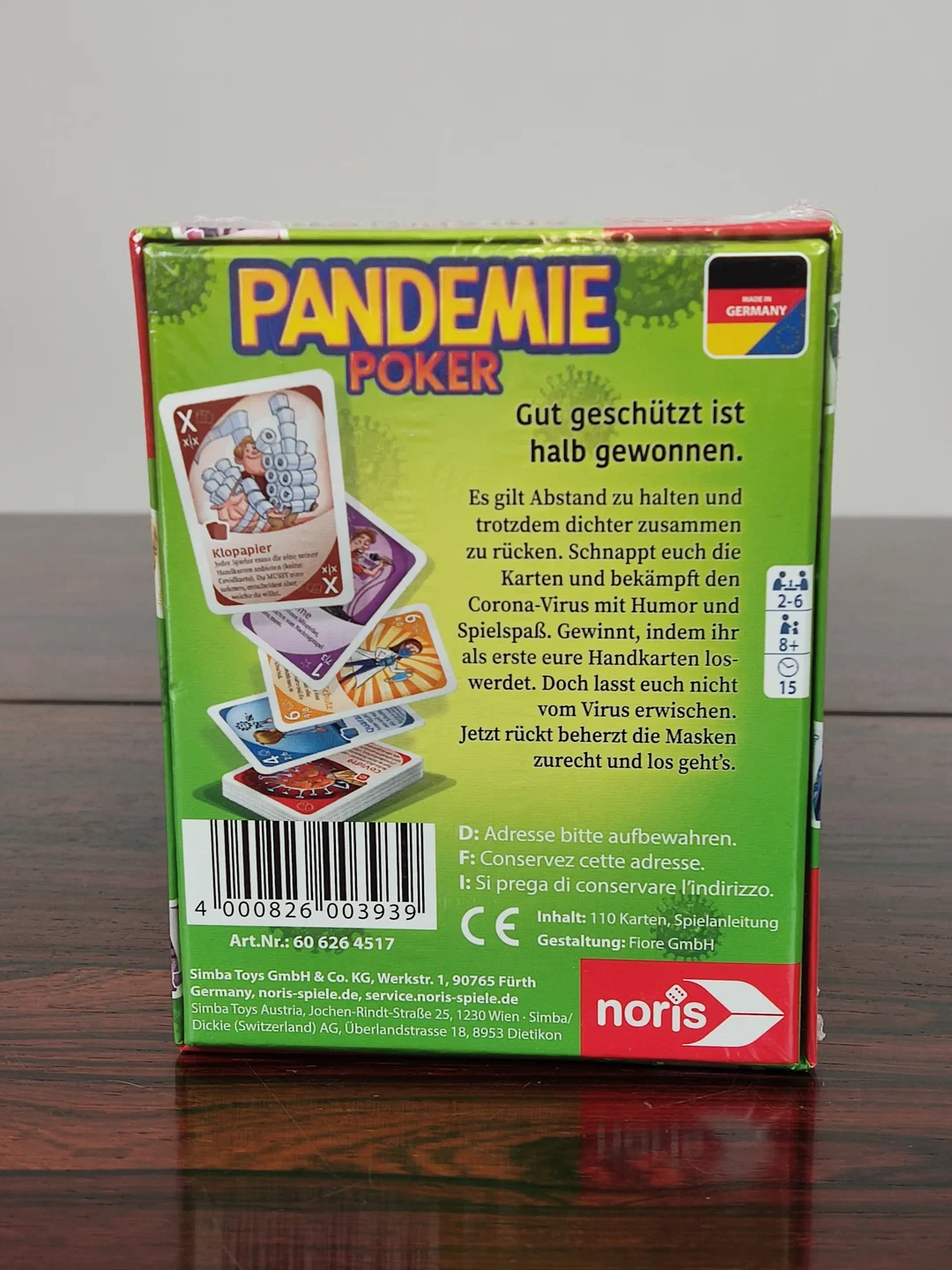 Pandemie-Poker - Gesellschaftsspiele - Noris – Bild 2