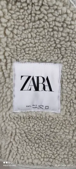 Graue Zara Jacke in Wildlederoptik - Bild 6