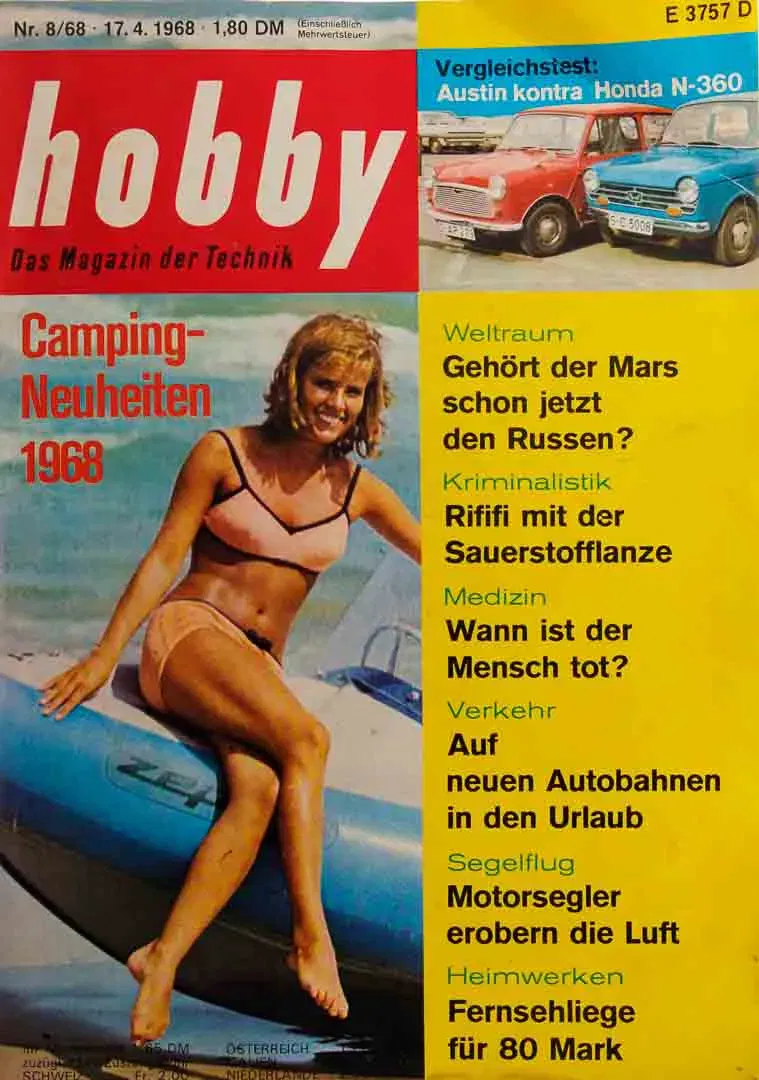 Vintage hobby Magazin Nr. 8 / 1968 – Camping-Neuheiten & Techniktrends (Ehapa Verlag) - Bild 1