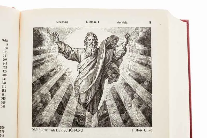 Goldrandbibel mit 223 Abbildungen von Julius Schnorr von Carolsfeld Fassung von 1912 – Bild 4