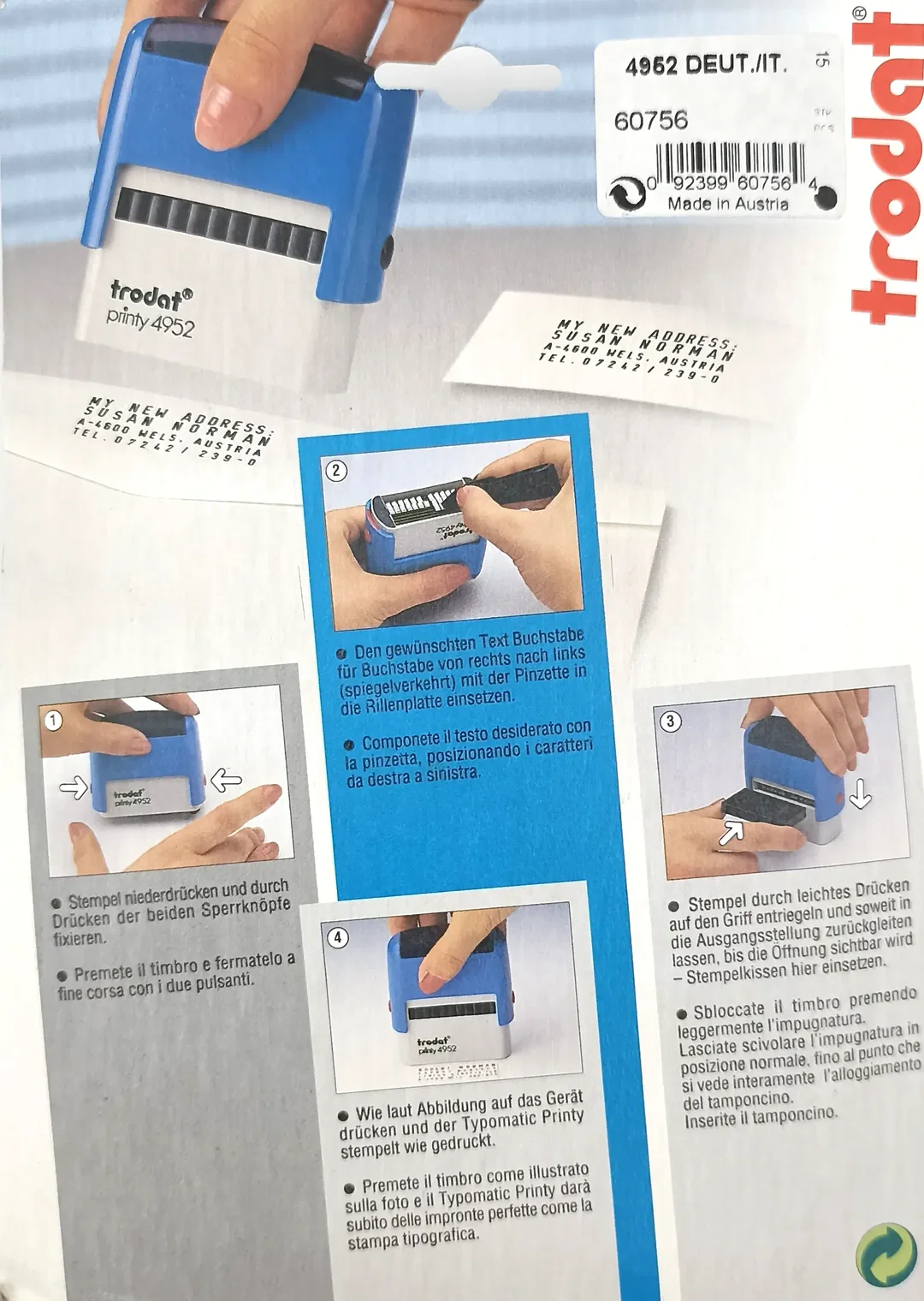 Trodat Typomatic Printy 4952 (neu 4912) – Bild 2